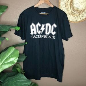 Black White AC/DC Back in Black Shirt